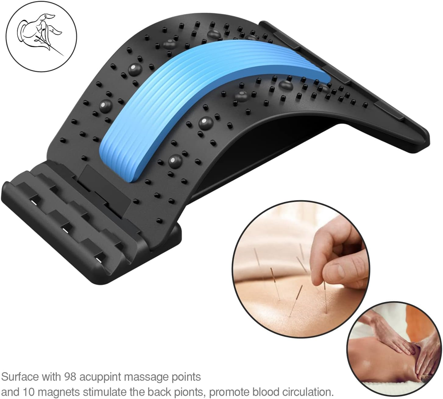 Back Stretcher, Lumbar Back Cracker Board Pain Relief Device, Multi-Level Lumbar Back Massager, Pain Relief for Herniated Disc, Sciatica, Scoliosis, Lower and Upper Lumbar Support Stretcher