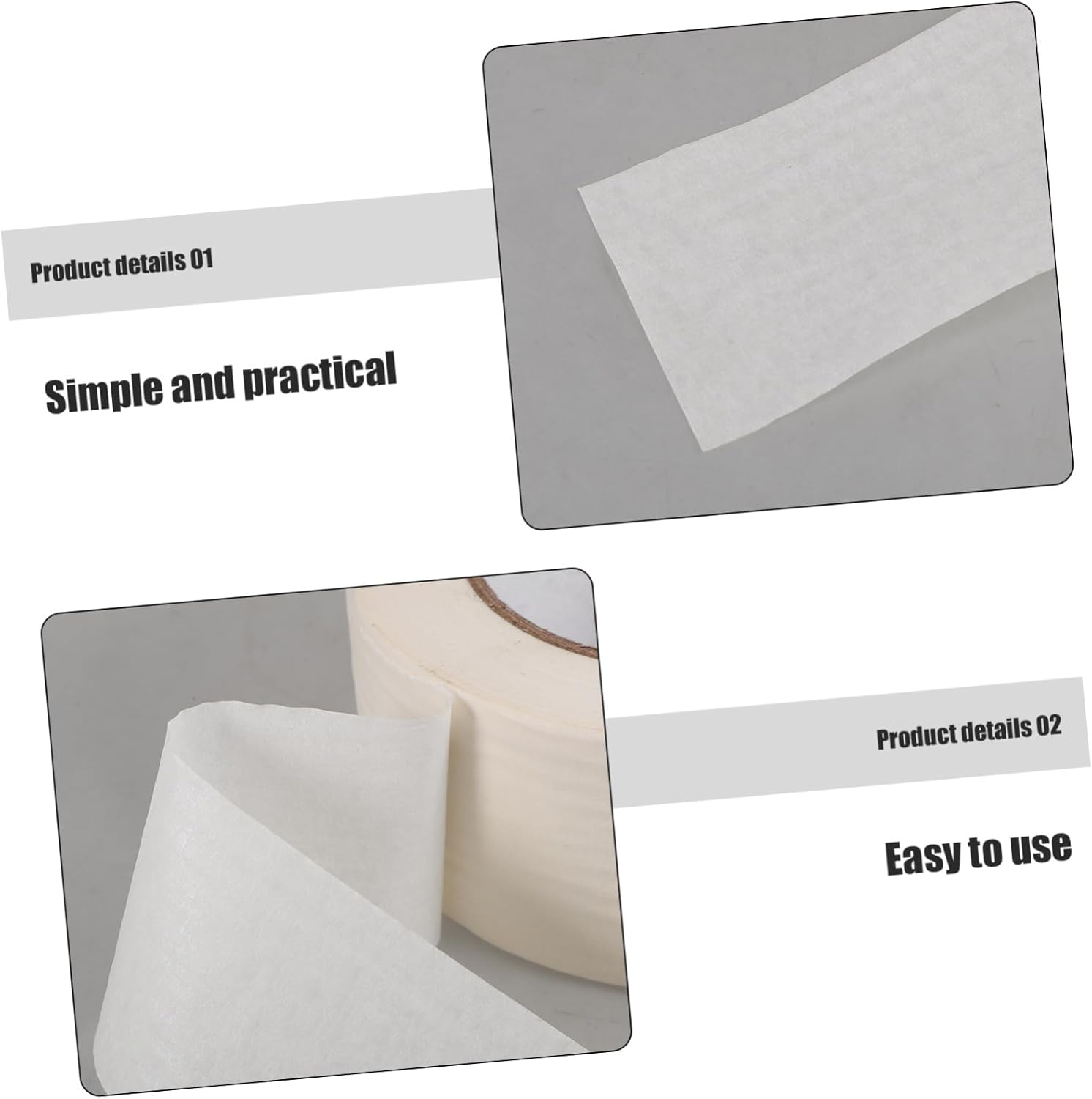 White Masking Tape with Writable Surface High Temperature Resistant Multipurpose Paper Tape for Automotive Paint Masking and Decoration Protection image number 3