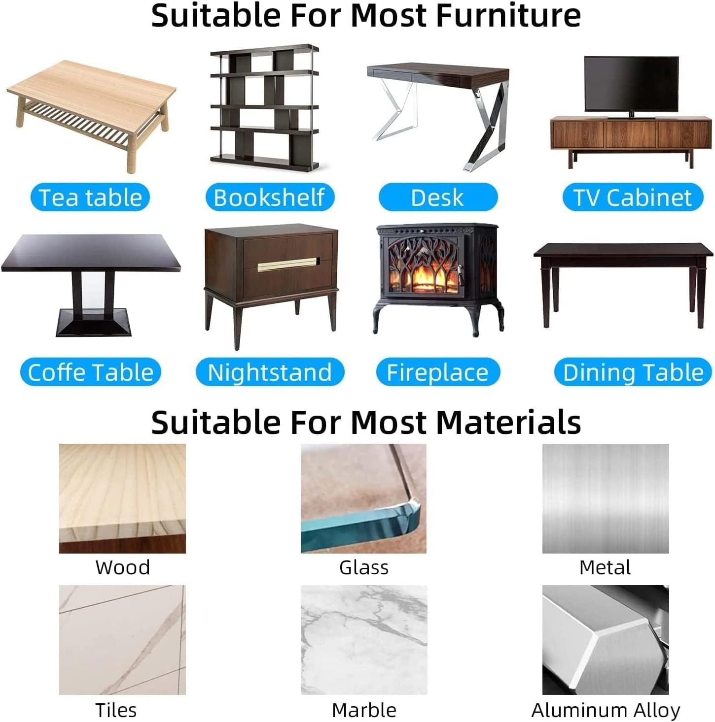 Clear Edge Protector Strip, 1.18In X 16.4FT, Sharp Edge Wrap Cover Tape, Self Adhesive Protective Bumper Guards for Cabinet Door Desk Glass Table Bed Furniture, Kitchen Countertop, Waterproof image number 3