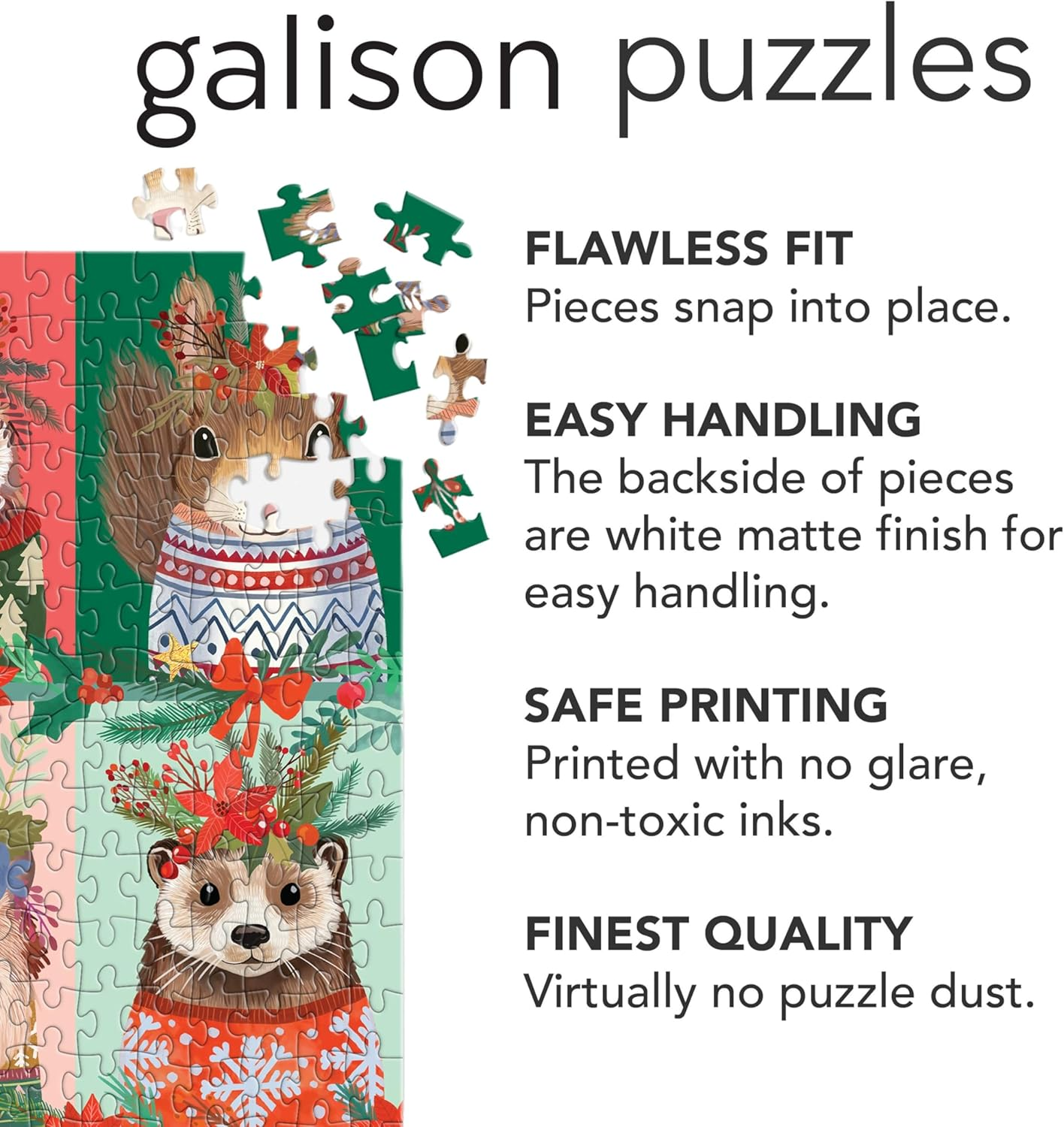 Galison 9780735382541 Furry and Bright Puzzle (500-Pieces) image number 5