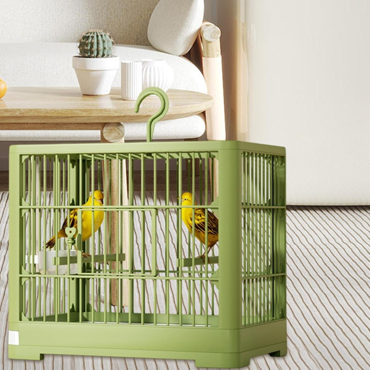 Travel Cage for Birds | Parakeet Travel Cage with Pull Out Tray,Breathable Pet Bird Playing Habitat for Budgies Sparrow Macaws Parakeet Cockatiels image number 3