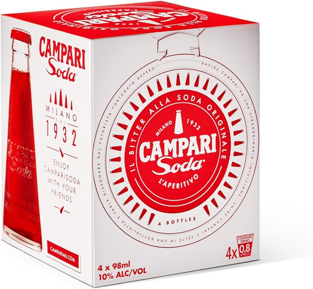 Campari Soda 98 Ml (Pack of 4)
