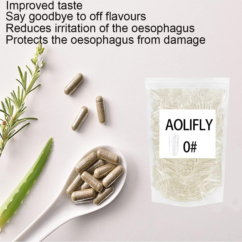 Capsule Size 0, Clear Empty Gelatin Capsules, 1000 Count -Kosher and Halal Certified,Gluten-Free Pure Bovine Gelatin Pill Capsule,Diy Powder Filling Vegetarian Vegan Capsules image number 4