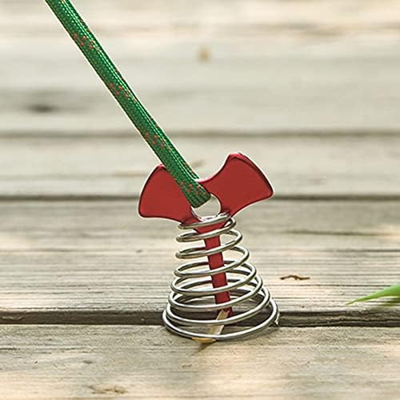 Pvcqjkd 10Pcs Adjustable Plank Floor Spring Anchor Tent Pegs Buckle Outdoor Awning Deck Fixed Nails Camping Tent Hooks