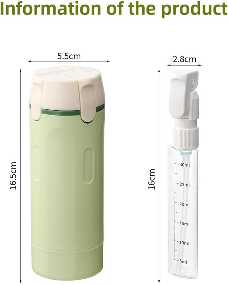 4 in 1 Travel Dispenser Bottle, 30ML with Suction Cup, Proof Refillable Toiletry Container with Scale and Label, Clean Compact Convenient, Shampoo Conditioner Storage for Flight Gym Weekends (MIX)