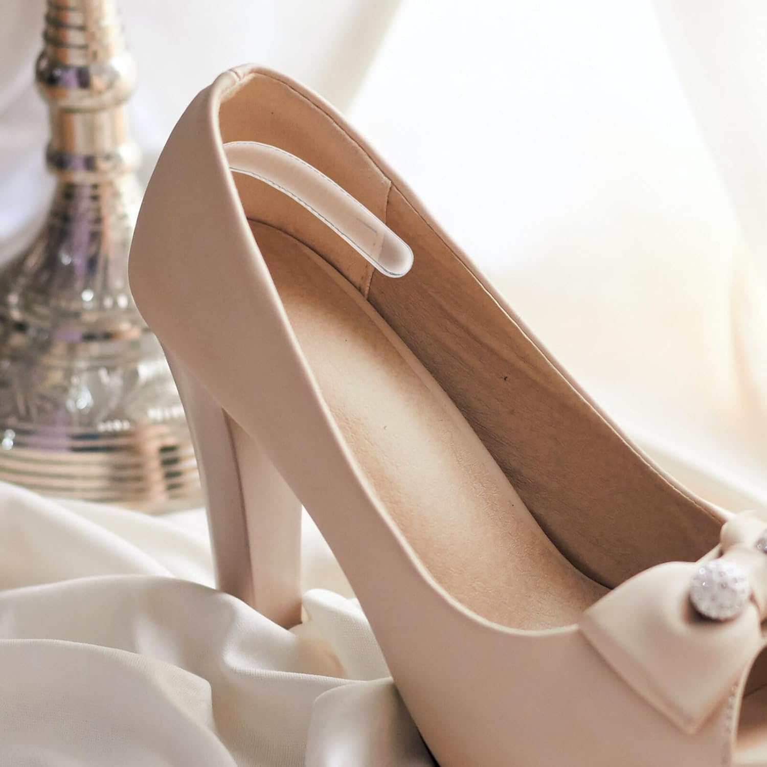 Homoyoyo 16PCS Slingback Heel Grips Heel Grippers for Shoes Women, Transparent Silicone Shoe Strap Grip for Slingbacks, Women'S Footwear