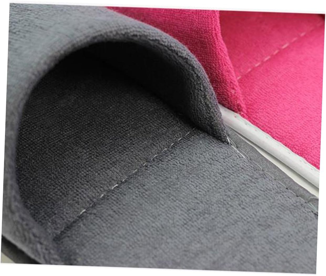 WOONEKY Single Use Slippers Travel Slippers 4 Pairs Foldable Portable Disposable for Guests Breathable Toweling EVA Material Sanitary Hotel Use image number 5