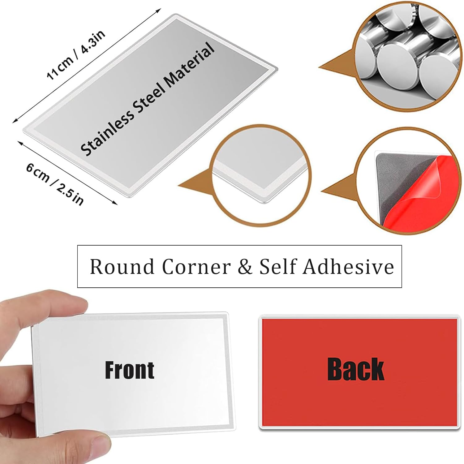 Universal Car Interior Cosmetic Mirror,Portable Auto Vanity Mirror for Sun Visor and Car Seat Back-Square