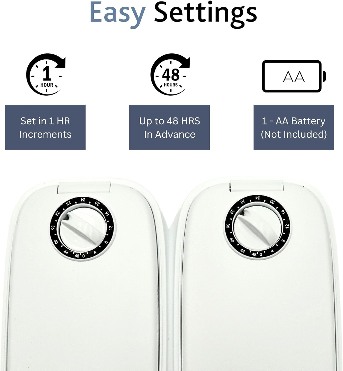 TRIXIE TX2 Automatic Food Dispenser, Dual Compartments, Dual Timer, 48 Hour Timer, Battery Operated, White