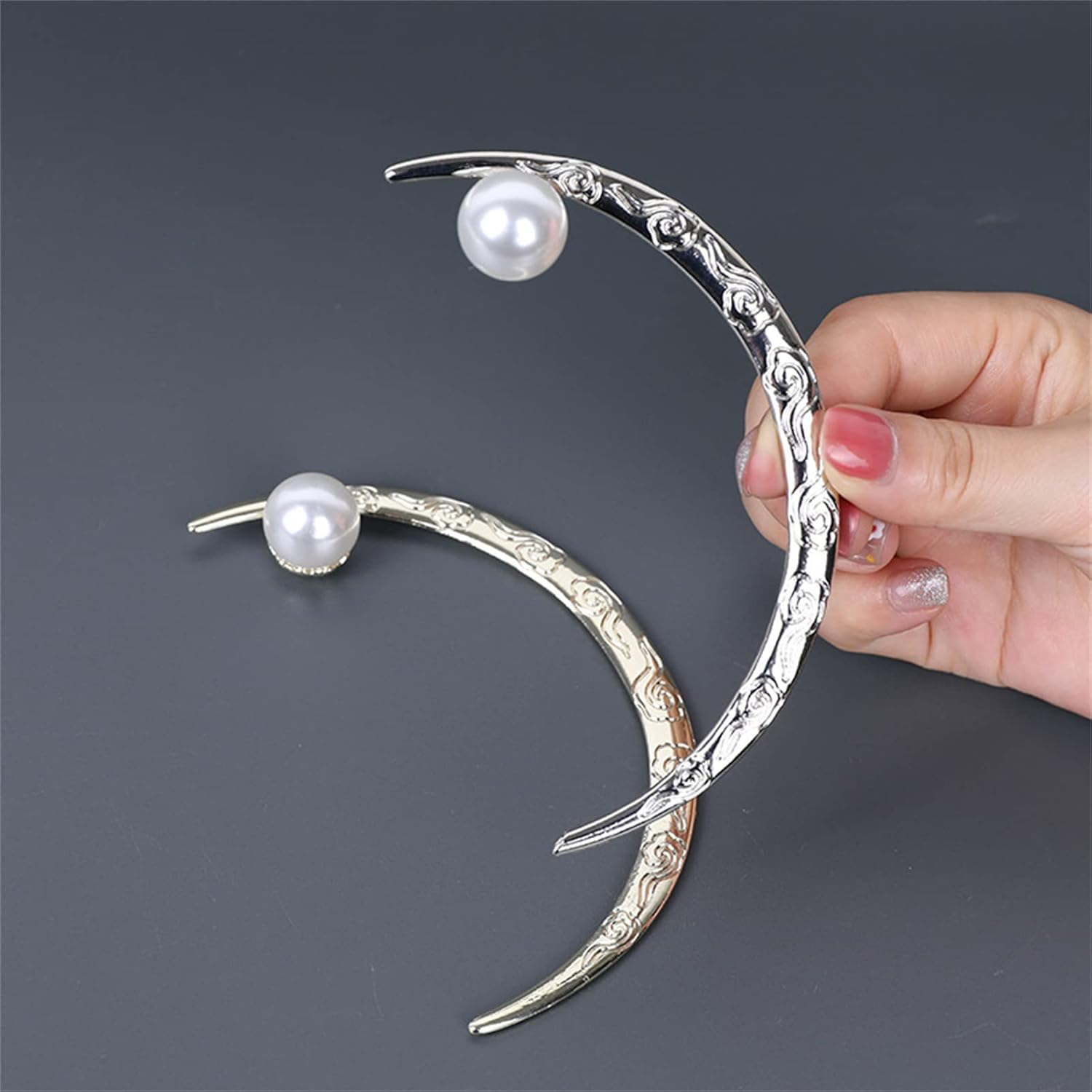 2022 Woman Hair Clips, Hair Accessories, Decorative Hair Clips, Alligator Clips for Girls Women,Crescent Hairpin image number 2