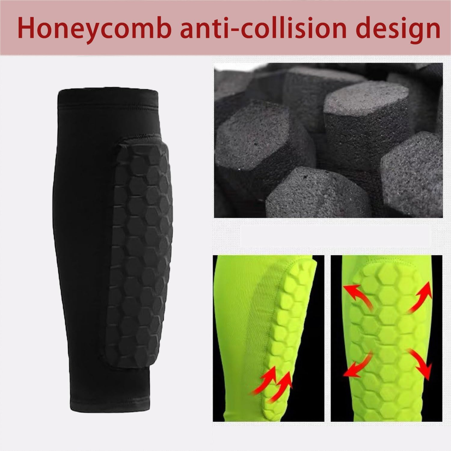 Shin Guards for Soccer, Lightweight Shin Pads for Kids Youth & Adult - Football Shin Defender Protective Gear, Comfortable Breathable Leg Guards.(1, Black, X-Large) image number 1