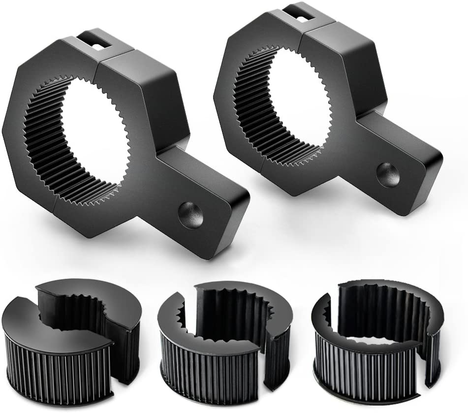 Nilight 90023B 2-Pack (Standard) Mounting Bracket Kit LED Off-Road Light Vertical Bar Tube Clamp Roof Roll Cage Holder,Black image number 3