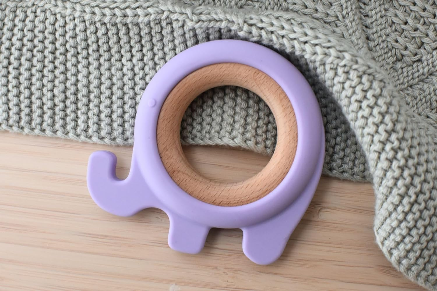 Koala Dream Silicone Elephant Teether - Purple | Baby Teething Toy, Bpa-Free, Safe for Infants image number 3