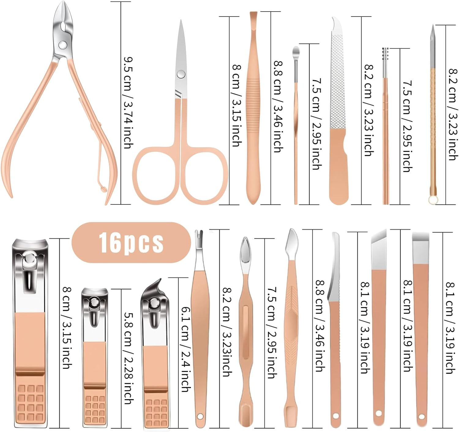 Manicure Kit for Women, Complete Nail Care Set with Toenail Clippers for Thick Nails, Professional Nail Nippers & Clippers, for Seniors and Home Use, Perfect Grooming Gift image number 4