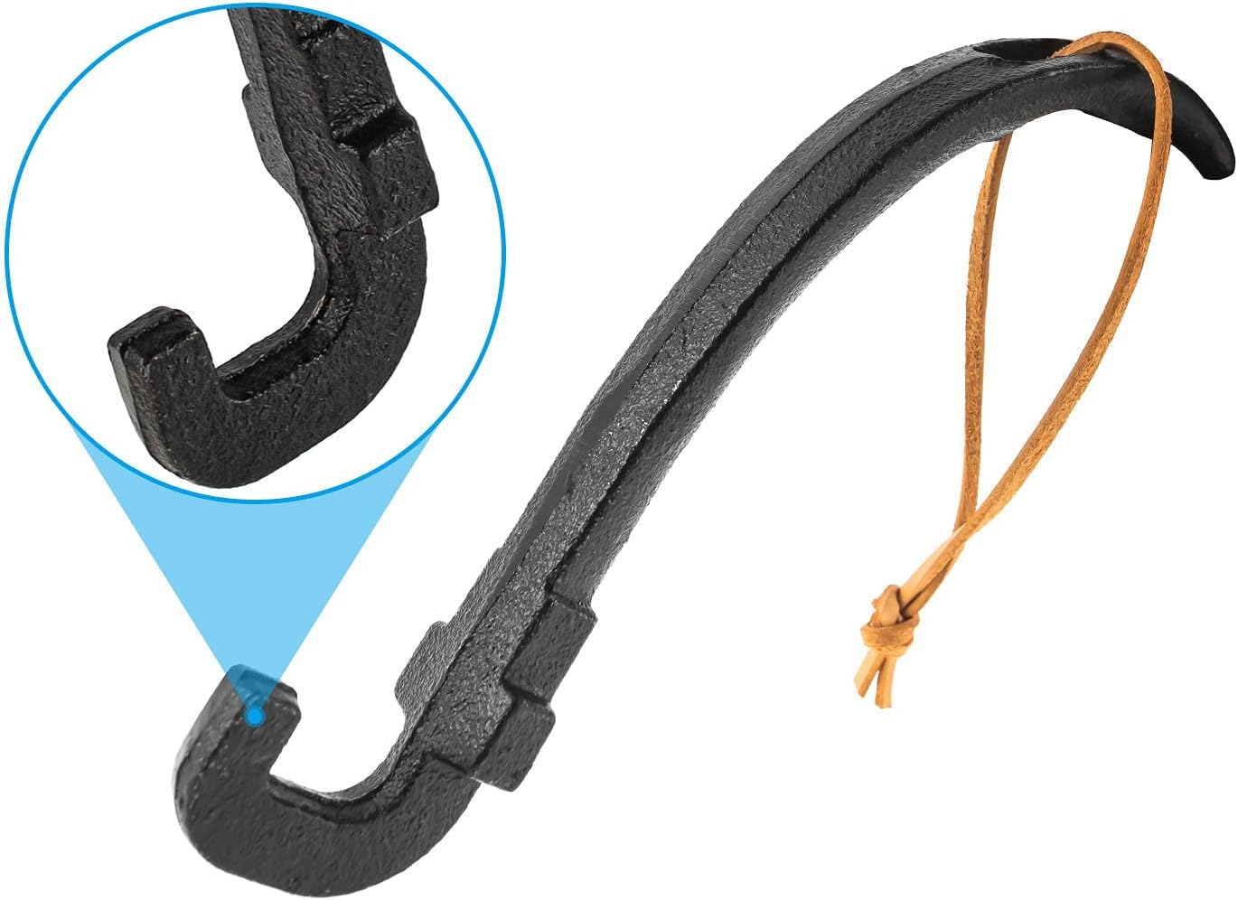 Ajinteby Grill Grate Lifter Cast Iron Universal Cooking Grid Lifter for Most Charcoal, Gas Grills BGE and Kamado Grills, Cast Iron Grate Lifter image number 4