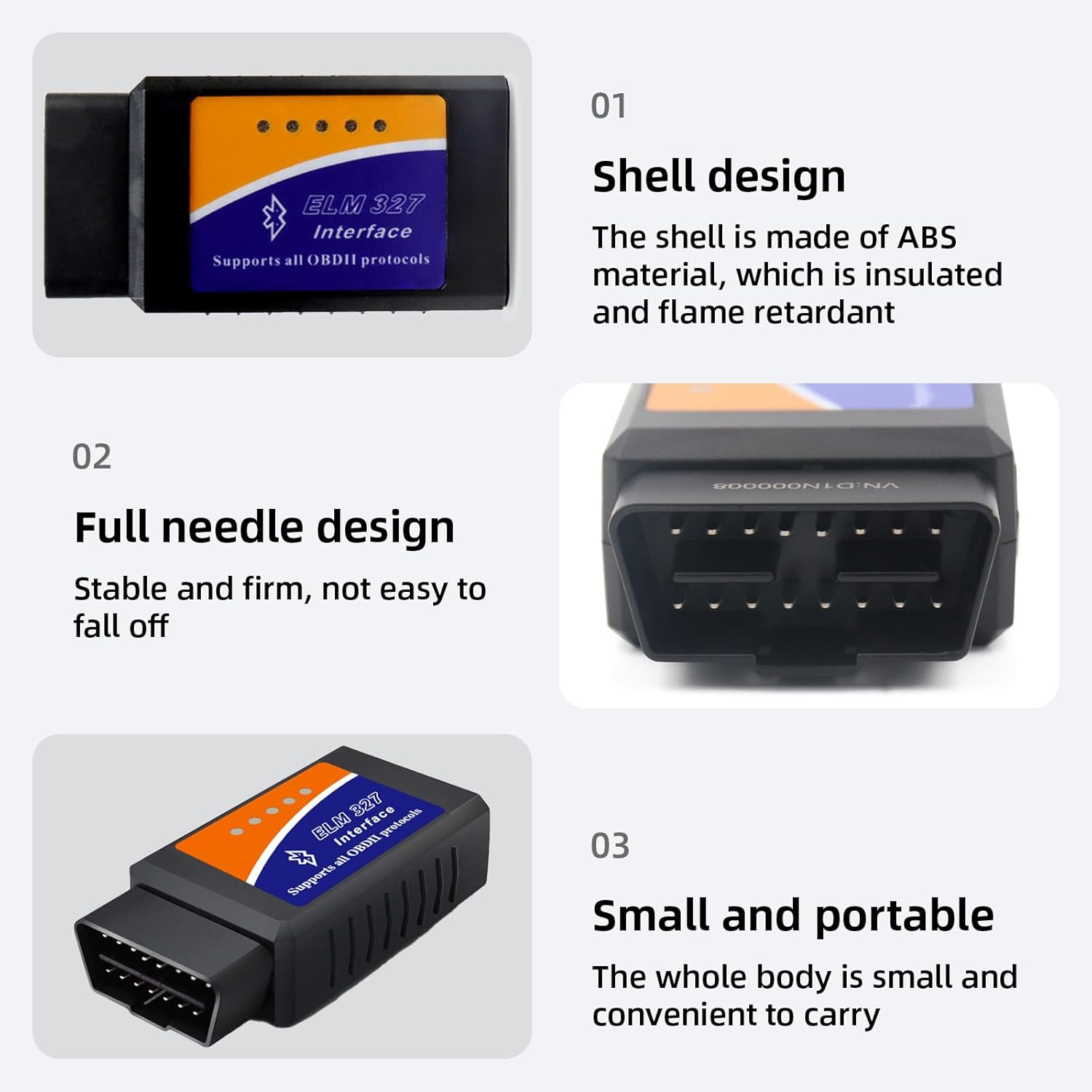 Xlihdzum OBD2 Scanner Wifi OBDII Car Diagnostic Scan Tool - Professional ELM327 OBD2 Engine Fault Code Reader for Iphone/Ipad/Android, Works with Torque/Obd Fusion/Incardoc Apps (Black) image number 3