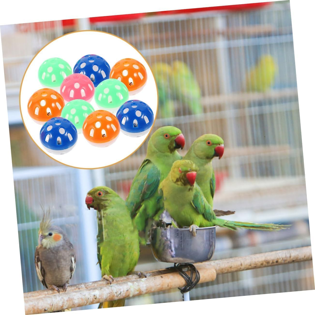 THJOPOKEEL 12PCS Cat Toy Ball with Bell, Pet Toy Cat Bell Ball Cat Toy with Bell Cat Jingle Balls for Cats Kitten, Rattle Ball Toys Random Color image number 2