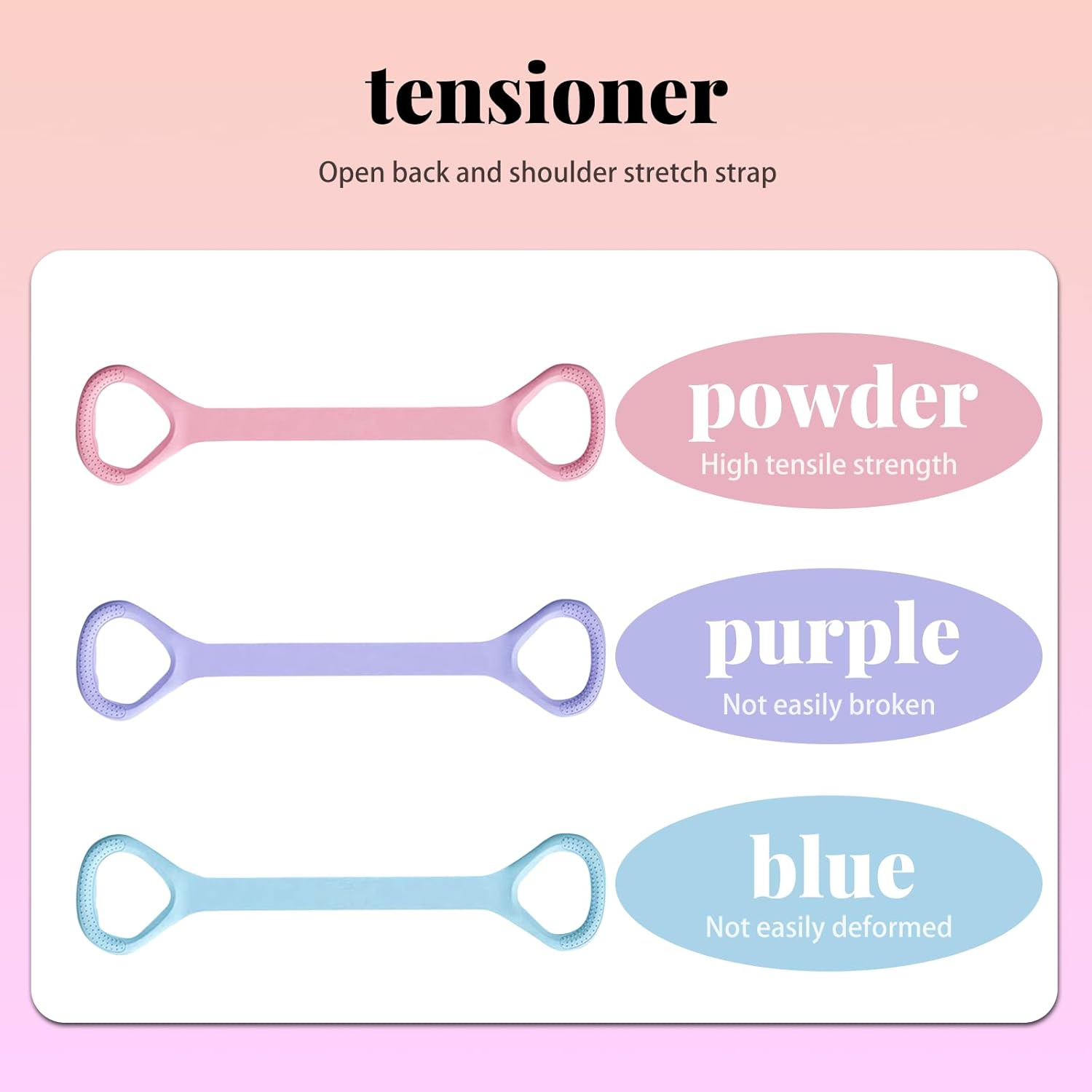 3-Pack Exercise Resistance Bands with Handles - TPE Foam Material for Arm, Back & Shoulder Workouts - Non-Slip Soft Grip for Home/Gym Use image number 1