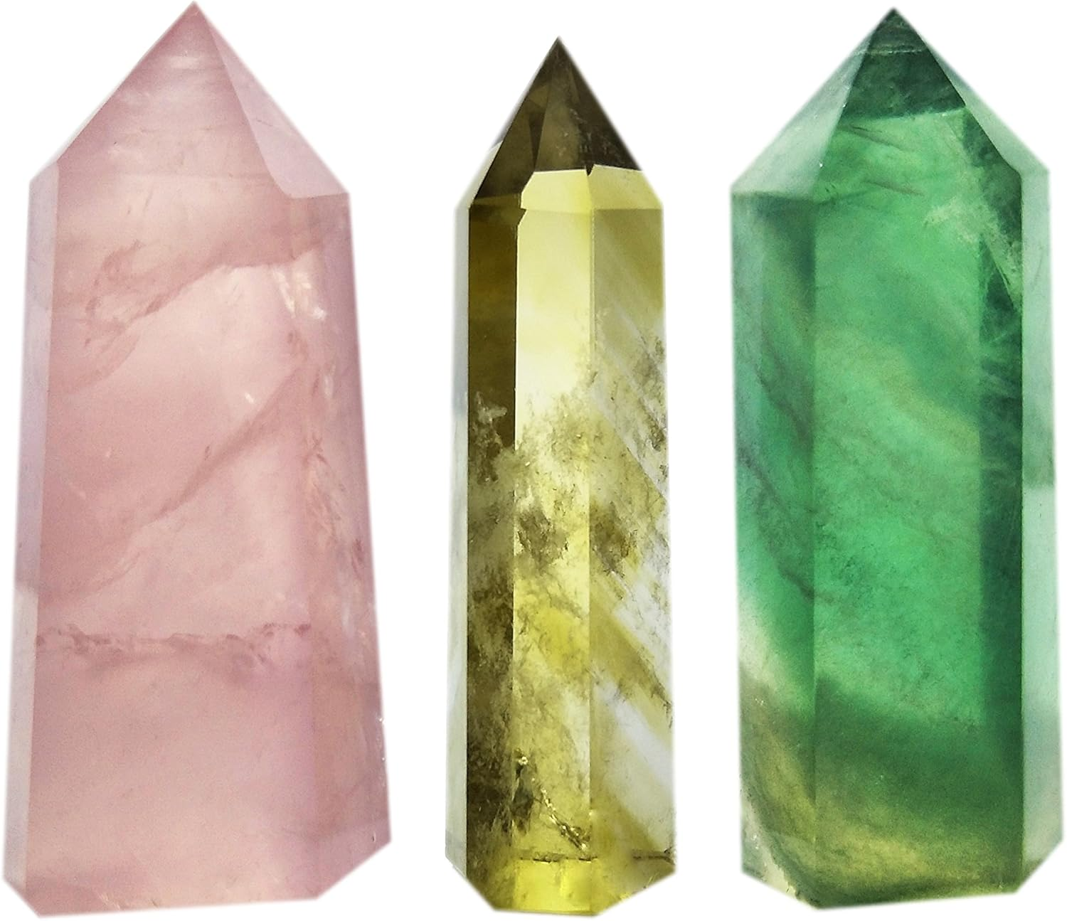 Yellow Quartz Crystal Wand Pointed & Faceted for Healing Reiki Chakra Meditation Therapy Decor (Citrine Crystal)