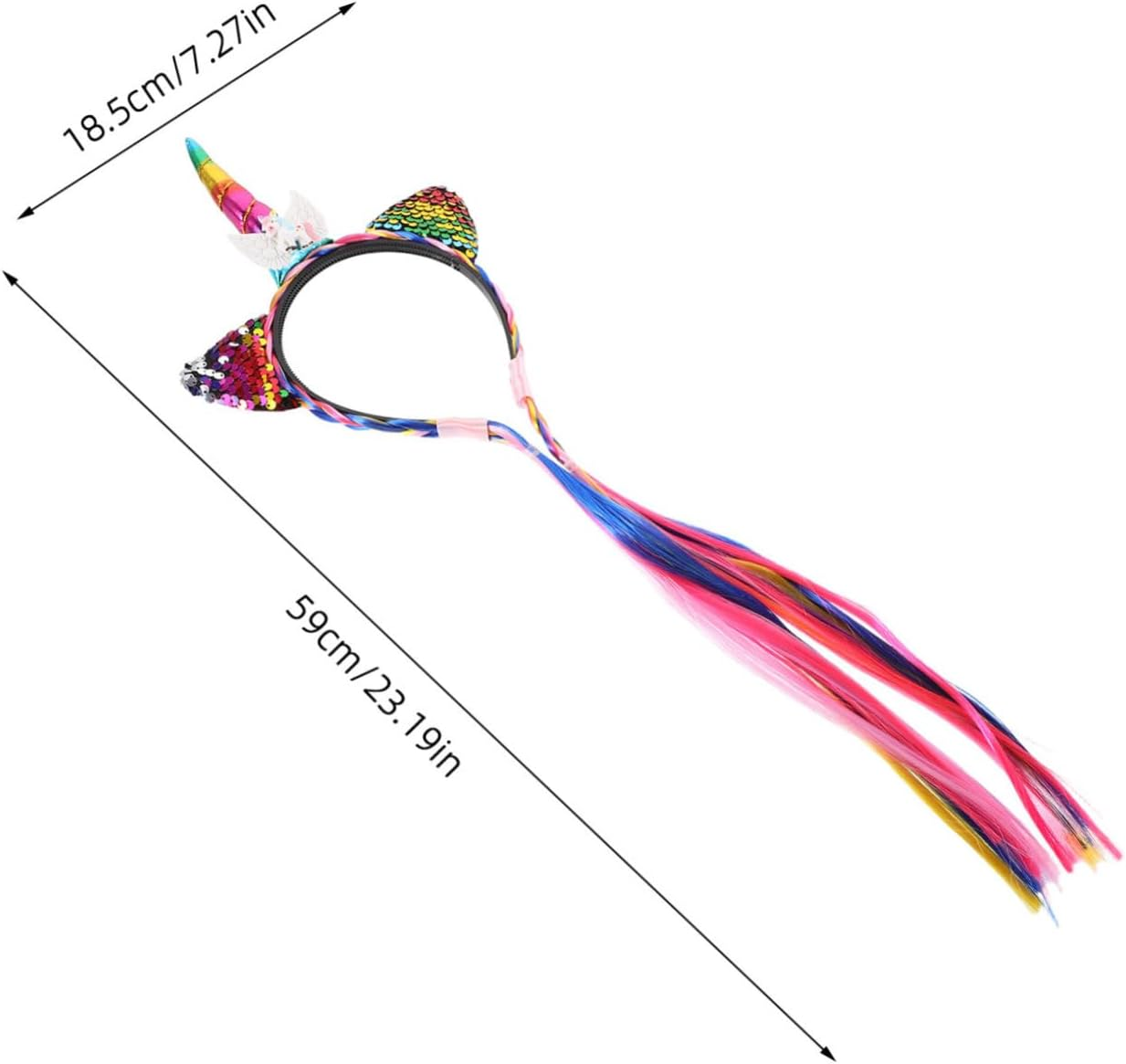 BESPORTBLE Unicorn Wig Headband for Girls Cute Cartoon Hair Accessories for Birthday Unicorn Decorations and Halloween Easy to Wear for Toddlers and Little Girls image number 5