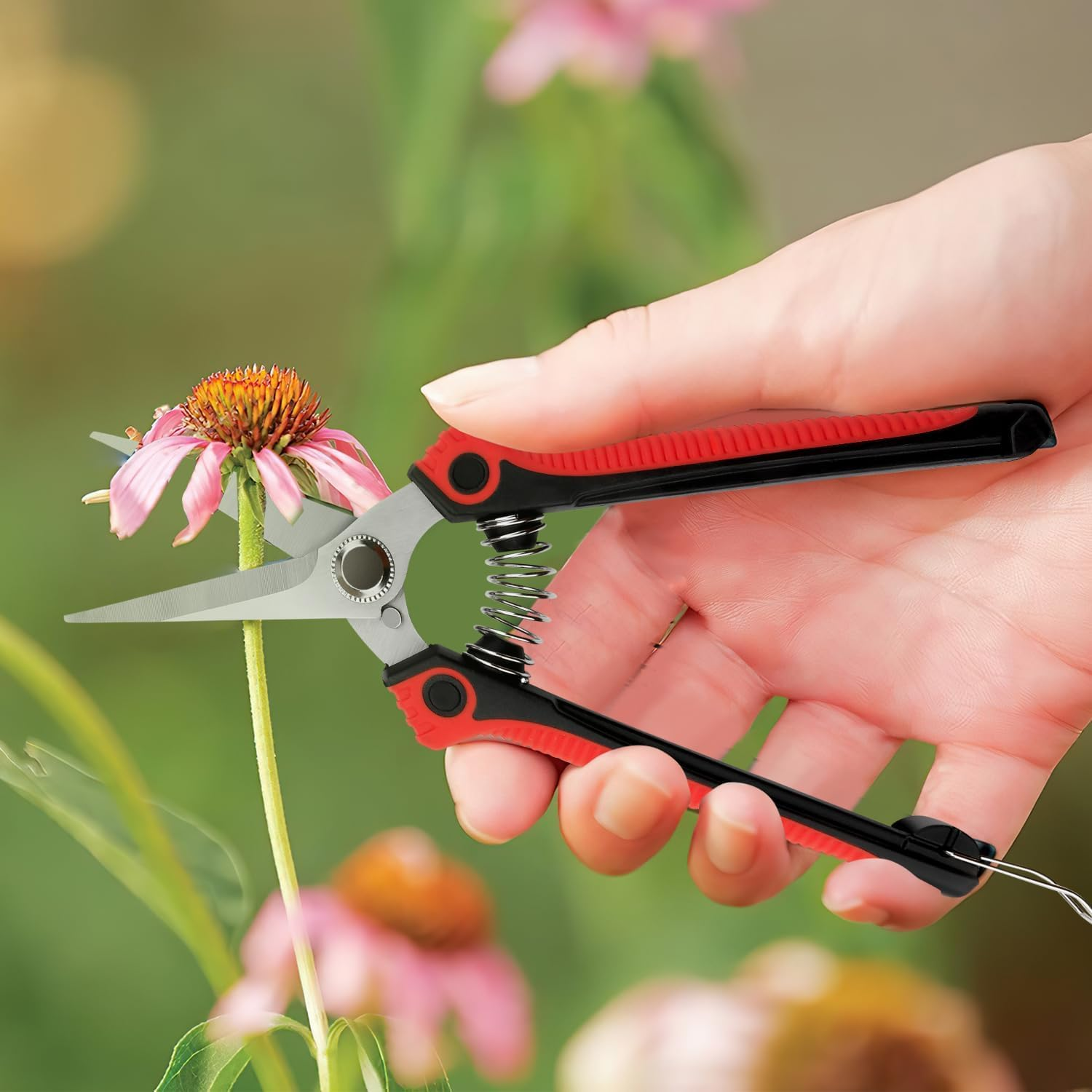 Garden Clippers Secateur Jardinage Garden Tools for Gardening Ciseaux Jardinage Gardening Shears Herb Scissors Pruning Scissors Coupe Haie Hedge Clippers Bush Cutter Pruning Shears Garden Scissors image number 6