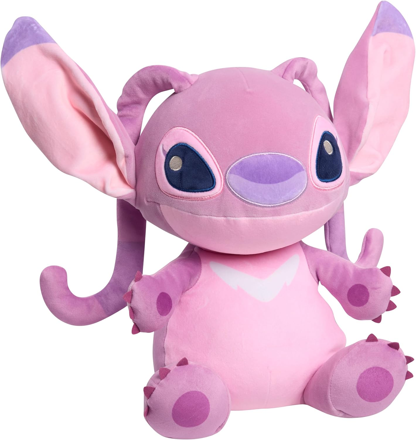 Disney Stitch Comfort Weighted Plush Angel, Officially Licensed, 14-Inch Stuffed Animal, Super Soft Snuggly Stretchy Fabric, Alien, Pink, Kids Toys for Ages 3 up by Just Play image number 2