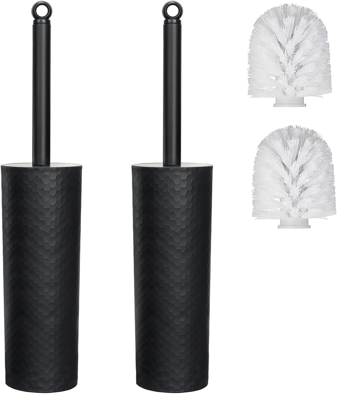 Topsky Toilet Brush, Toilet Bowl Brush and Holder, Toilet Brushes for Bathroom, Compact Toilet Bowl Cleaner Brush with Storage (White)