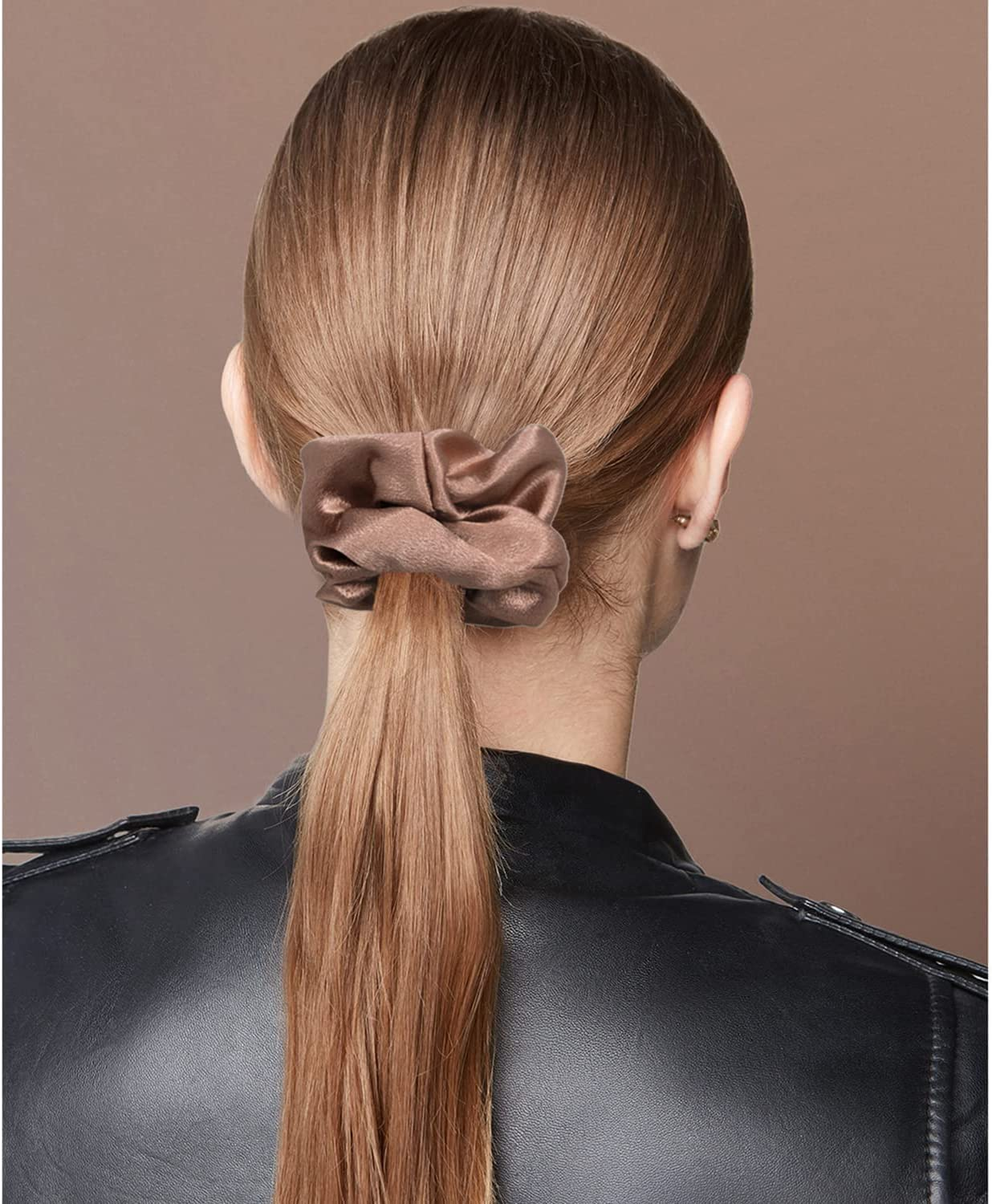 7 Pcs Silk Hair Scrunchies Set, MH MOIHSING Elastic Hair Bands Soft Hair Ties Large Ponytail Holder, a Stain Scrunchie Doesn'T Pull or Snag Thick Hair, Hair Bobbles for Women Girls Hair Accessories image number 1