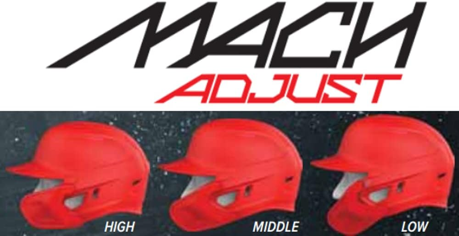 Rawlings | MACH Adjust Extension Piece | Adjustable Face Guard | Fits Mach Series Helmets | Matte | 2022 - Right Hand Batter, Matte Black image number 4
