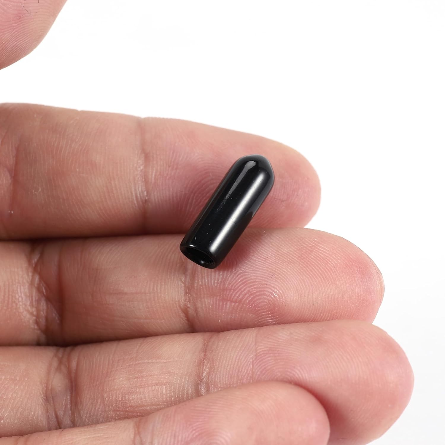 Ceahoify 100Pcs Rubber End Caps 4Mm ID PVC round Tube Bolt Cap Cover Screw Thread Protectors Black image number 4