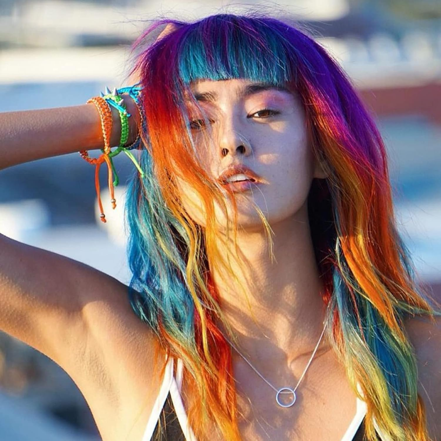 VEGCOO 17 Highlight Cap Hair Dye Accessory Set, Highlight Cap Hair Dye Caps with Dye Brush for Crochet for Salon and Home Hair Dyeing image number 3