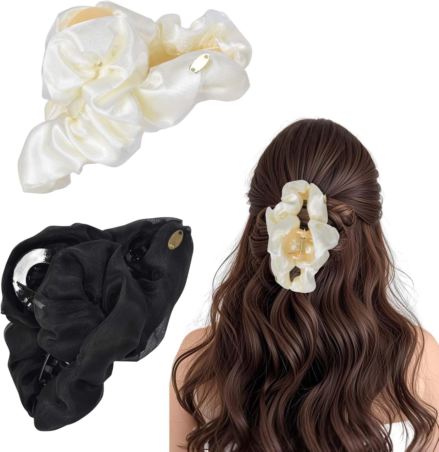 Claw Clip for Long Hair, Cloud Hair Clips with Strong Hold, Non-Slip Hair Clips, Fashionable Hair Clips for Women, Hollow Cloud Hair Clip for Women and Girls image number 1