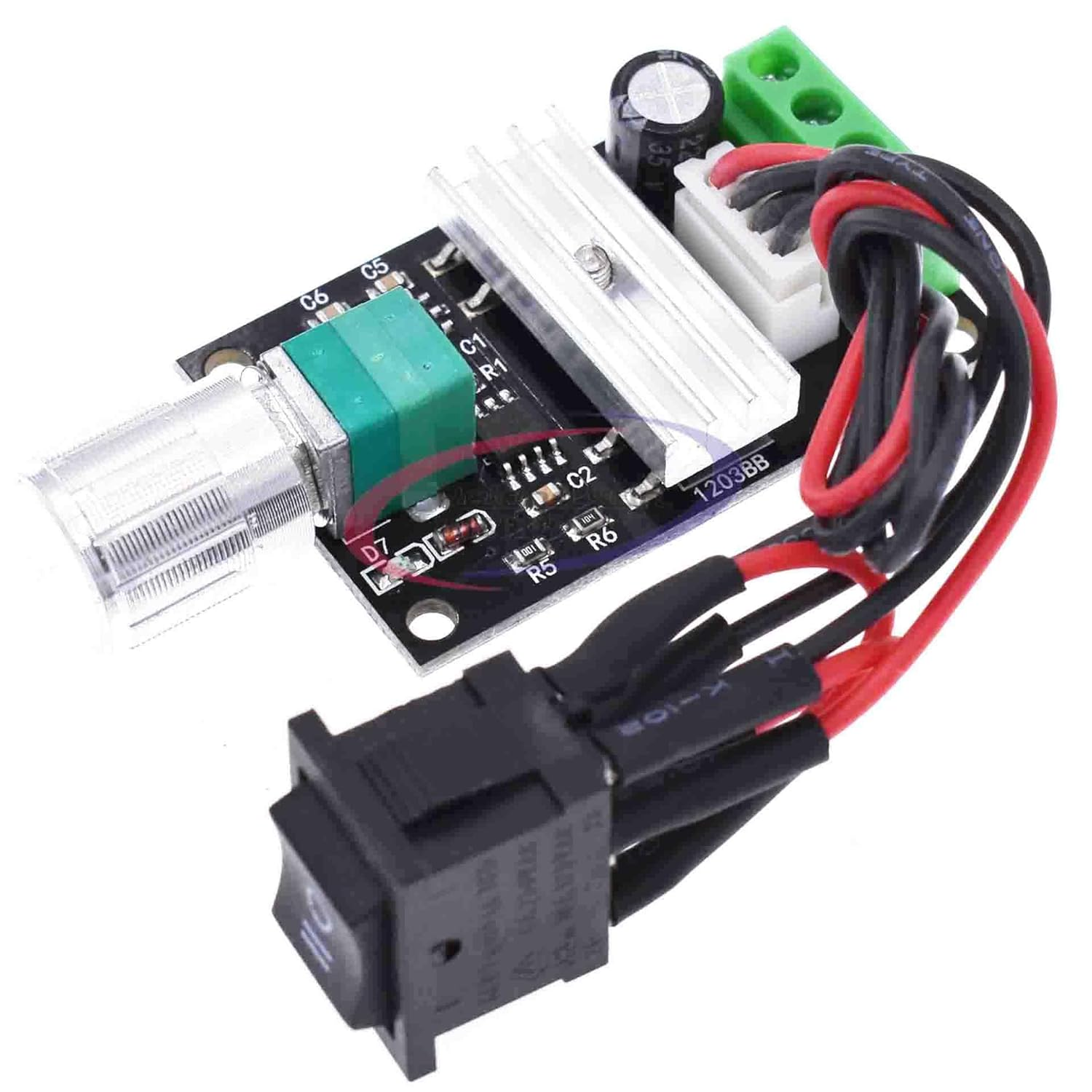 8PCS 3A 80W 6V 12V 24V PWM DC Motor Reversible Variable Switch Speed Controller Driver