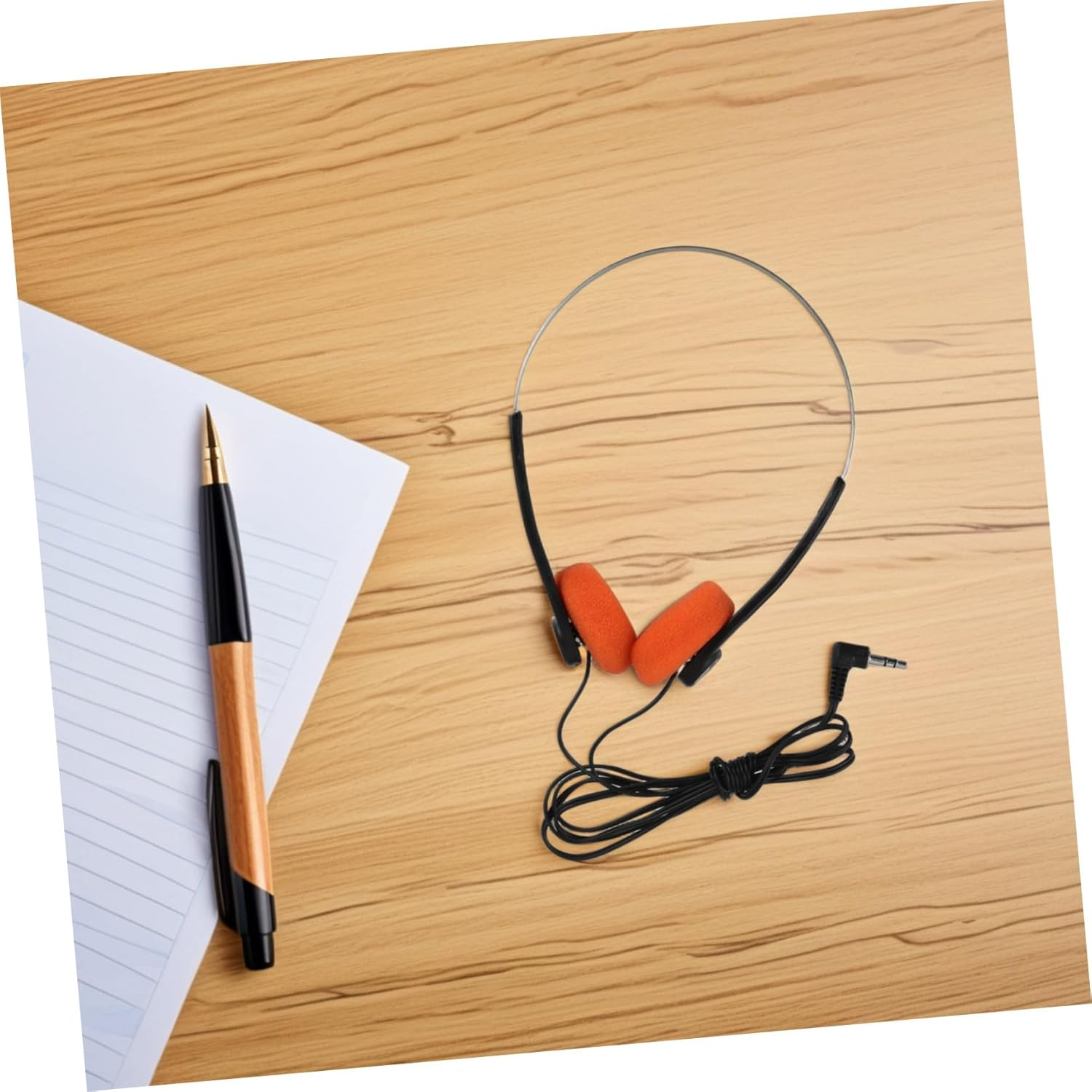 LRXIYODE Portable Lightweight Retro Ear Headphones for Adjustable Headband Comfortable Fit for School Classroom Travel image number 1