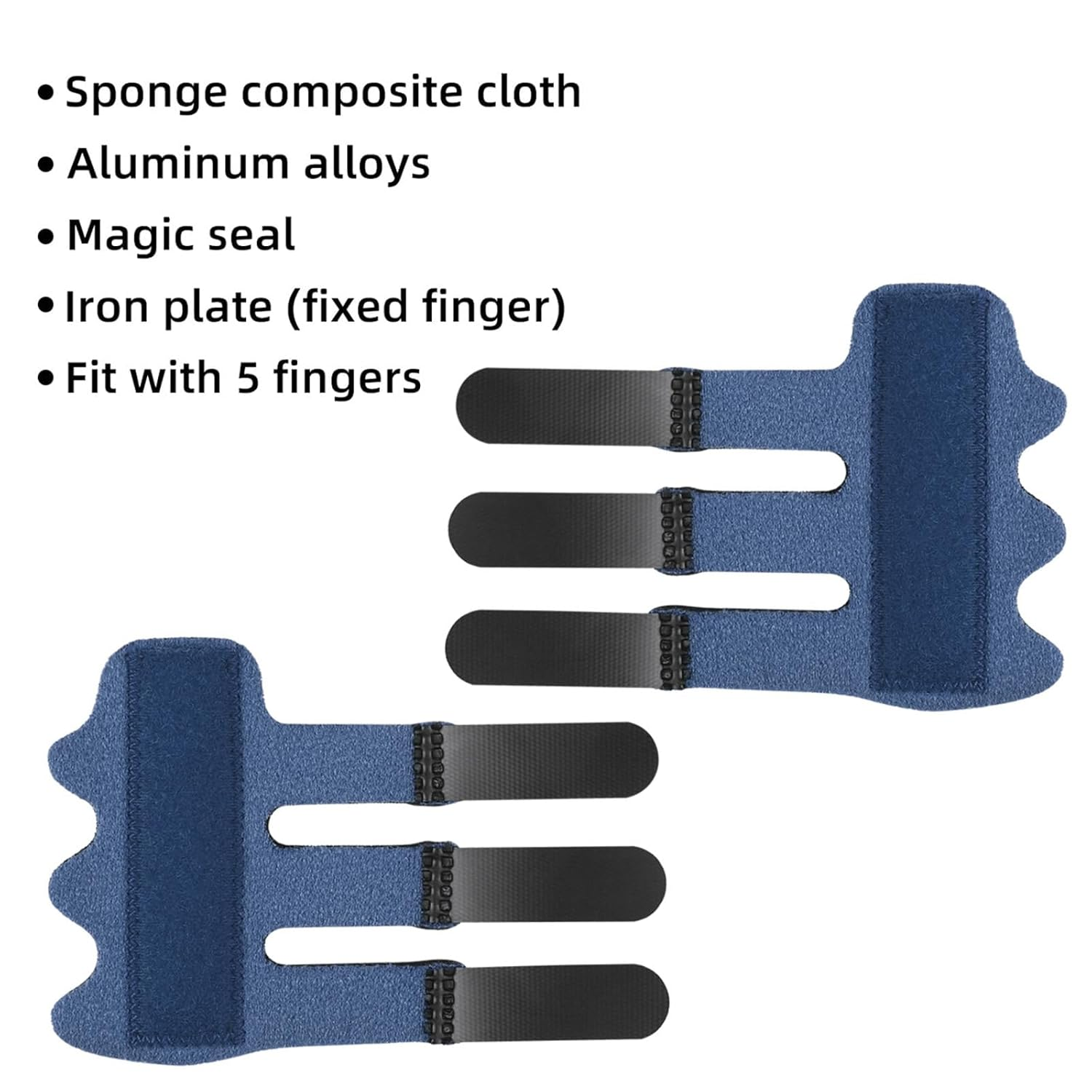 Finger Splint，Trigger Finger Splints Brace， for Broken Finger Support, Knuckle Immobilization & Arthritis Pain Relief (4 Pcs) (Blue) image number 3