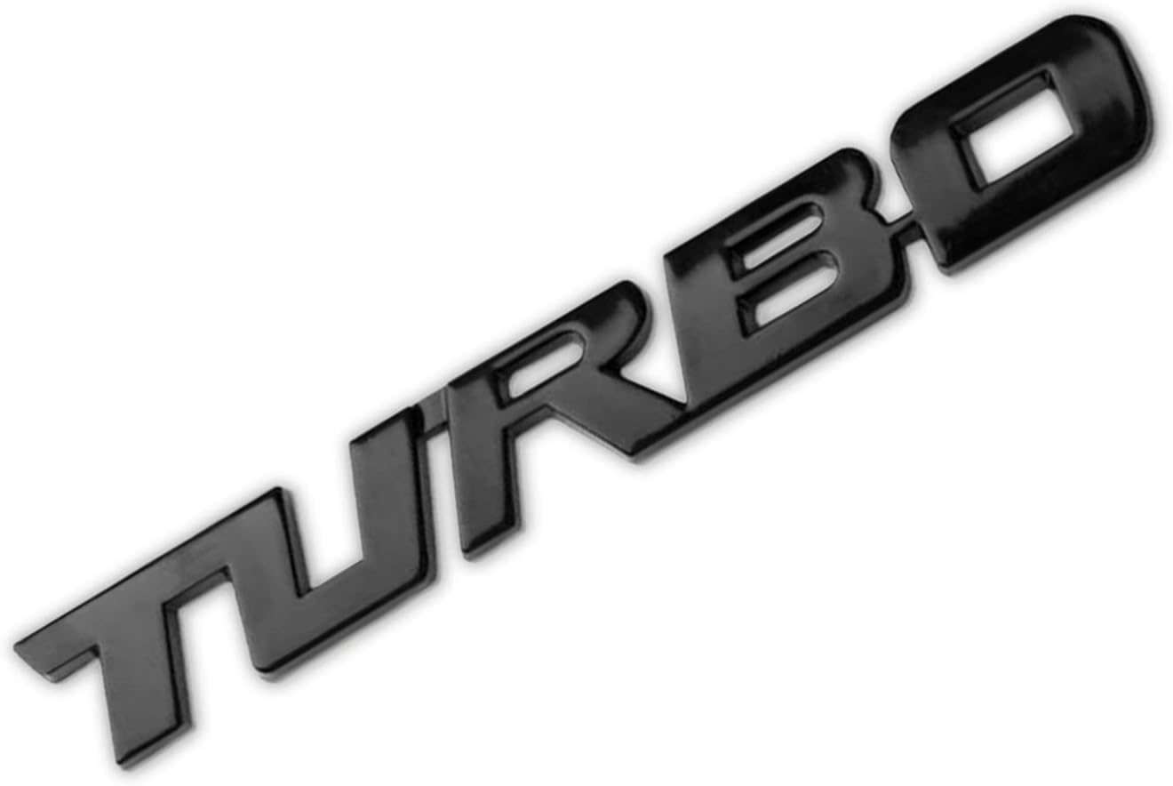 Turbo Car Emblem, 3D Metal Turbo Badge for Auto Side Body Fender Trunk, Automotive Replacement Decoration Decal Sticker, Tailgate Letter Nameplate Universal for All Vehicles Trucks SUV (Red)