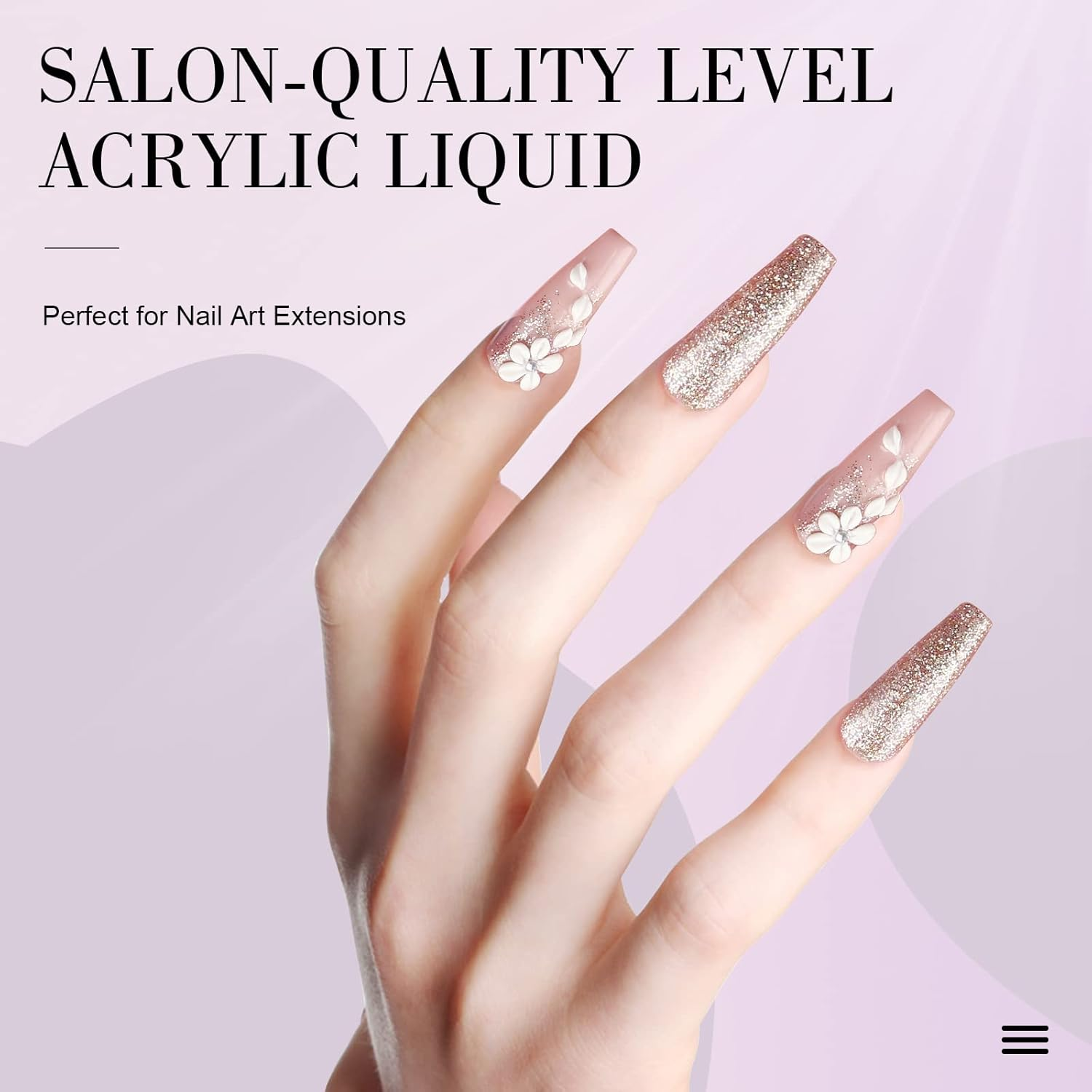 Saviland 2 Oz Acrylic Liquid for Acrylic Powder System Professional Acrylic Nail Supply Low Smell Non-Yellowing Acrylic Nail Liquid for DIY Nail Art