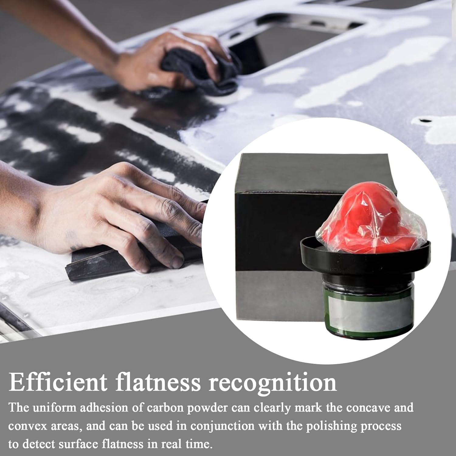 Car Paint Guide Coat for Metal | Highlights Scratches Dry Guide Coat Powder,Matte Metal Sanding Supplies Identify Scratches for Automobile Maintenance Refinishing image number 4