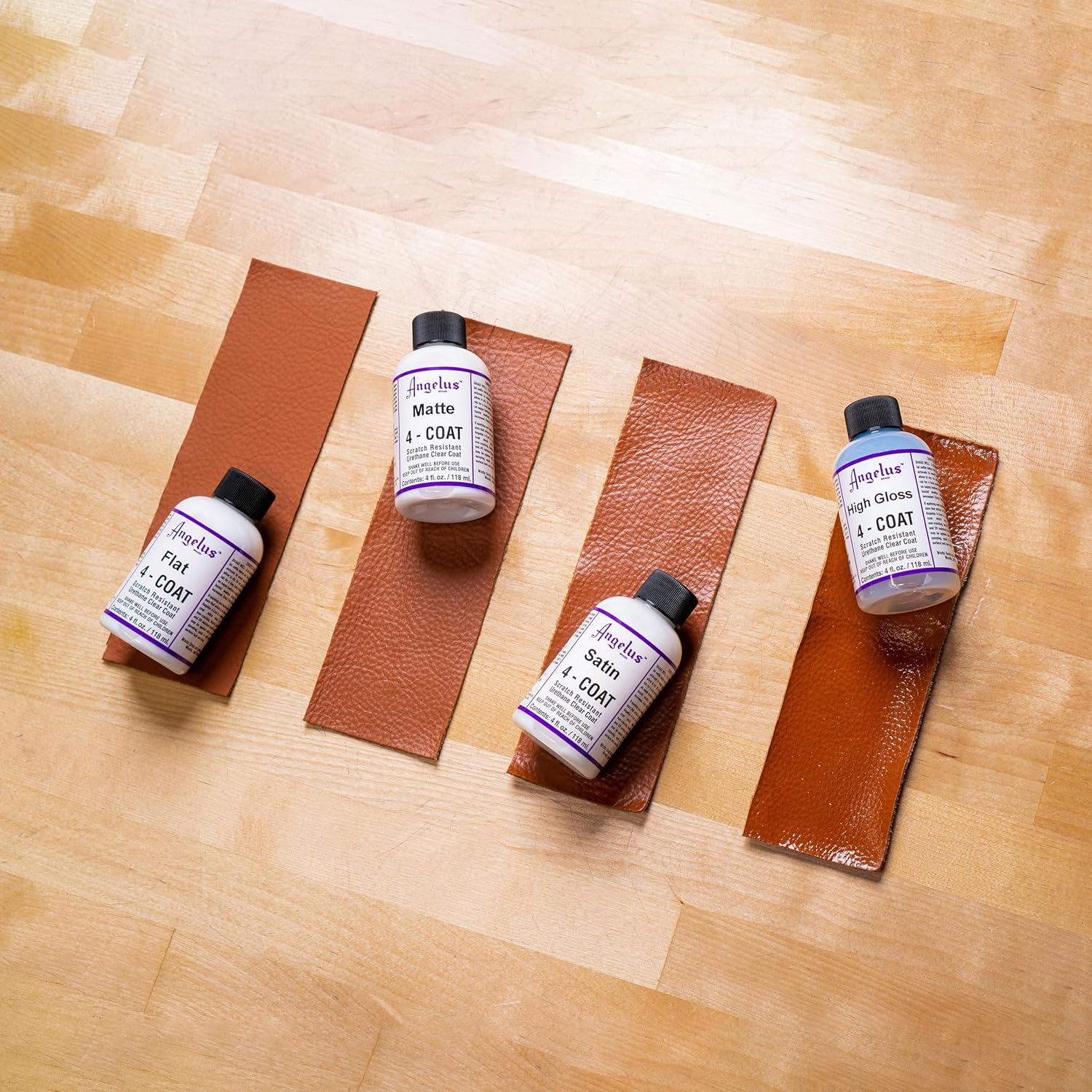 Angelus 4-Coat Leather Clear Coat Finisher Flat 4Oz- Scratch Resistant image number 3