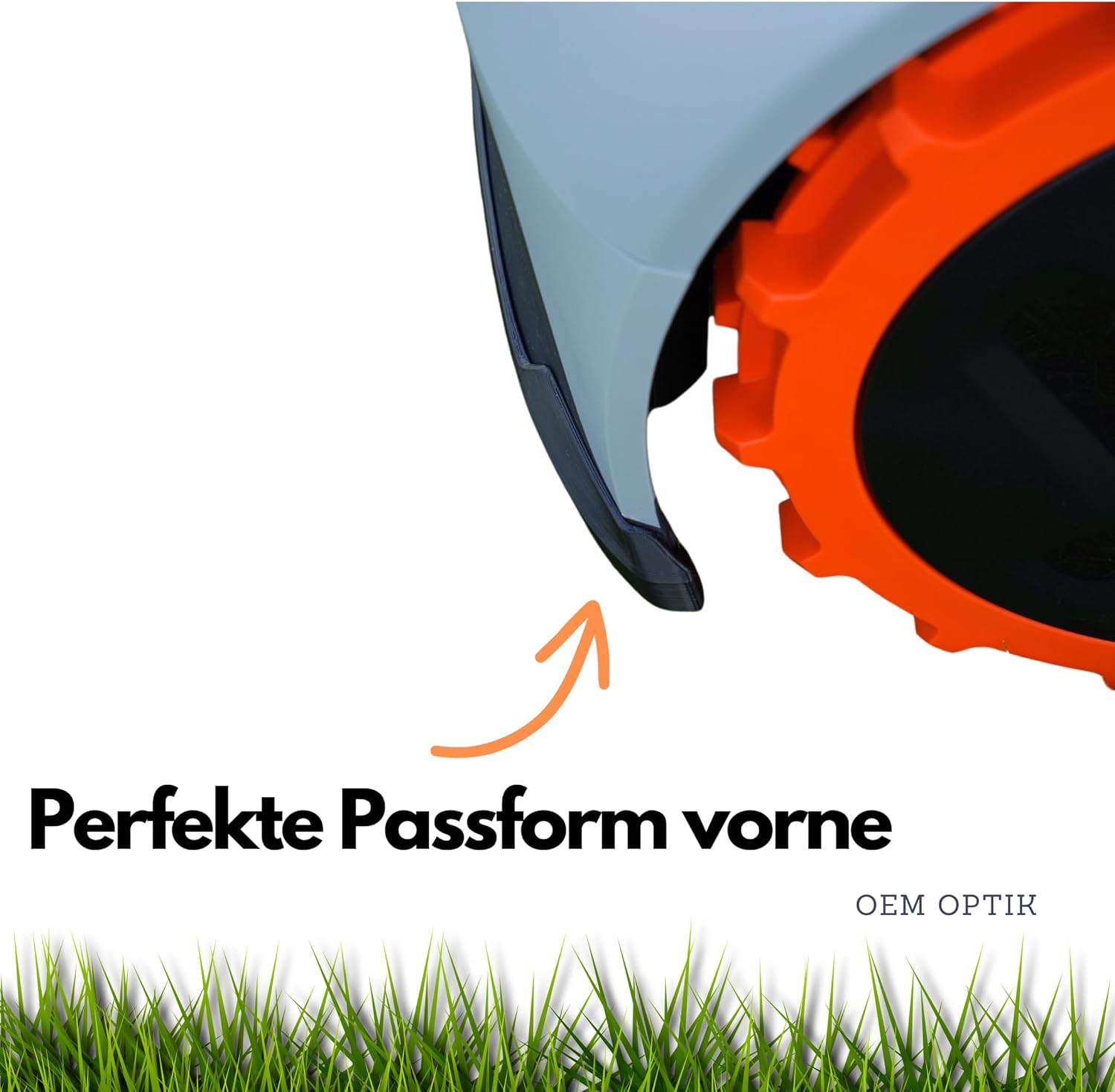 Edge Protection Compatible with Segway Navimow I105E & I108E Protection Bumper Tuning Robotic Lawnmower - Easy Plugging, No Gluing Required (Black) - Orange image number 7