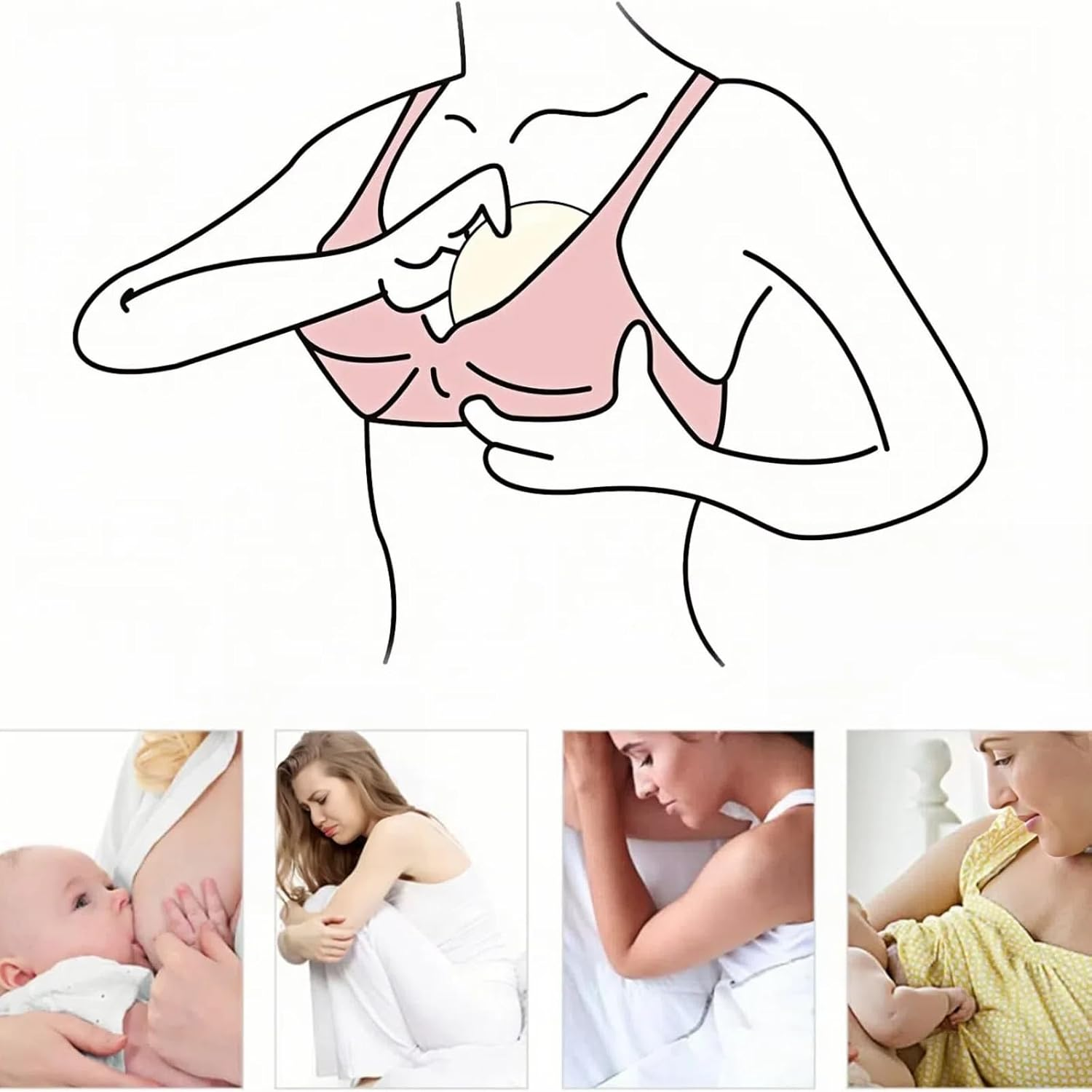 MILIOG 10PCS Reusable Nursing Pads, Organic Bamboo Breast Pads for Breastfeeding - Soft, Hypoallergenic, Leak-Proof Washable Pads with Waterproof Layer + Laundry & Storage Bags image number 1