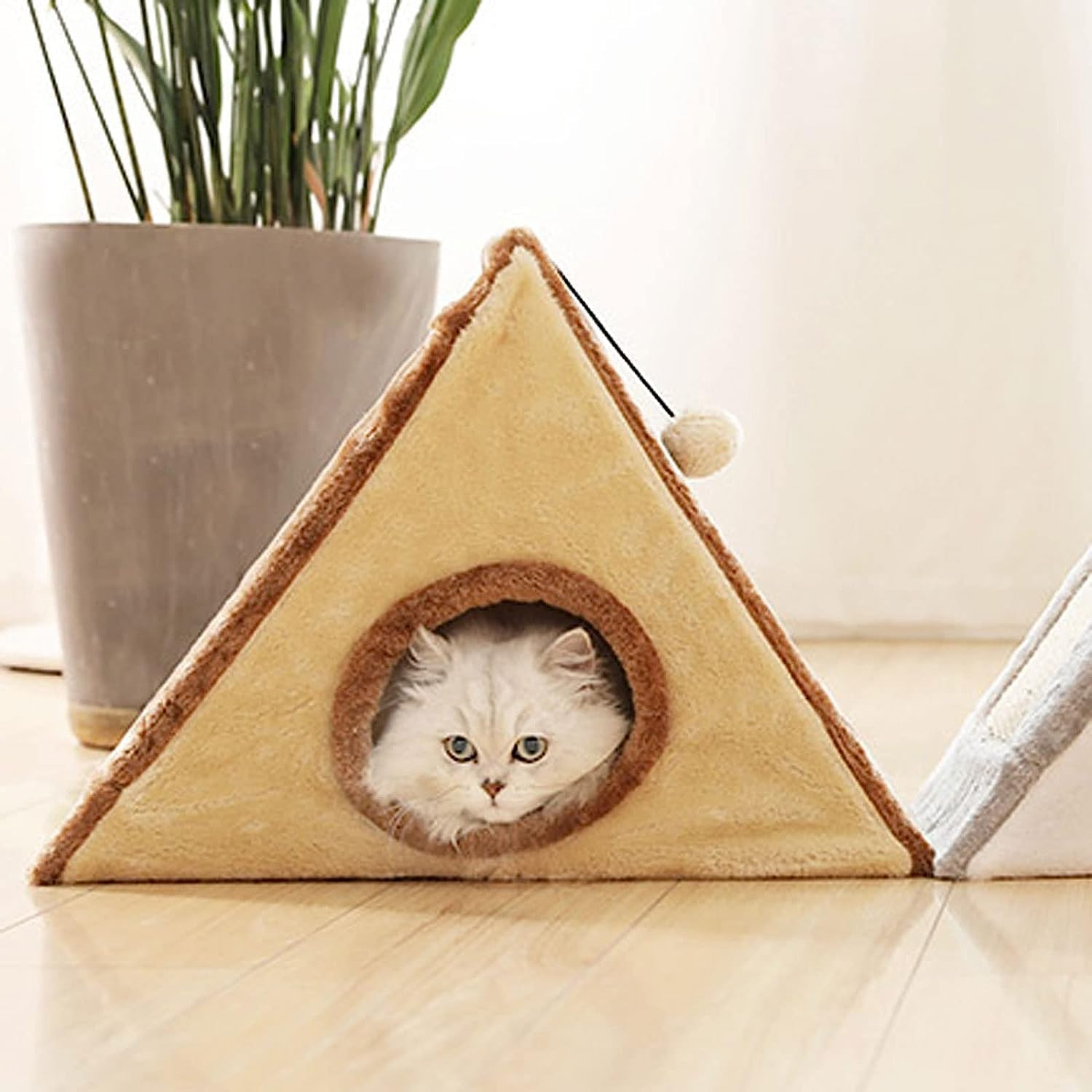 Cat Tower Triangular Cat Scratch Board Cat Grinding Claw Sisal Cat Tree Furniture Scratch Post for Kittens Pet House Play - B image number 6