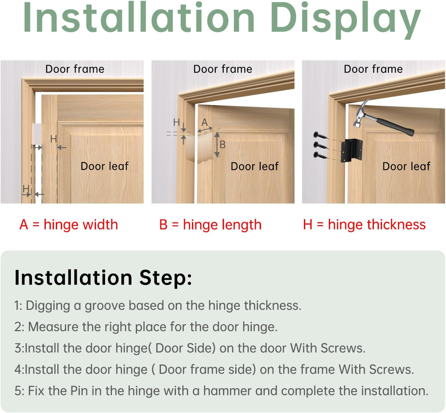 Duoduolaili 3.5 Inches Expandable Door Hinges Offset Hinges Pivot Door Hardware Swing Clear Hinge, Handicap Brass,Offset Door Hinges - 2 Swing Hinge in Satin Chrome, Sliver image number 1