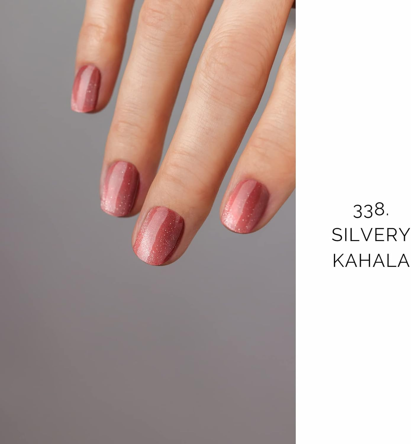 NAILOG Semi Cured Gel Nail Strips (20 Extra Long Nail Stickers) | Glossy & Long Lasting Soft Gel Finish Nail Wrap| Silvery Kahala image number 2