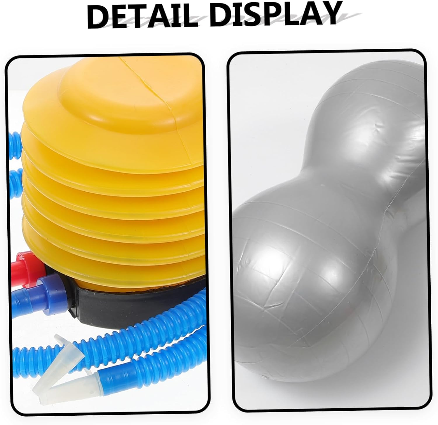 Ifundom Inflatable Peanut Yoga Ball Thickened Anti-Burst PVC Exercise Ball for Fitness Therapy Balance Stability Trainer Home Gym Workout with Inflator Pump image number 1