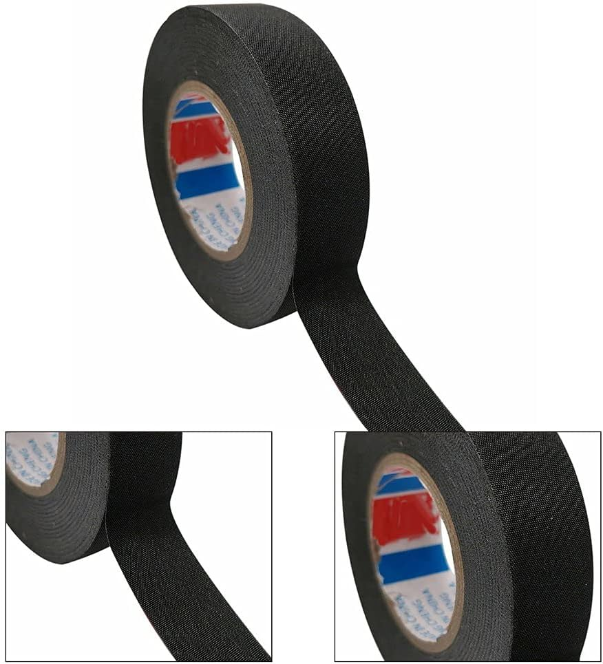 3Pcs 15M Heat-Resistant Flame Retardant Tape Adhesive Cloth Tape for Car Harness Wiring Loom Protection for Automotive Cable Tap image number 5