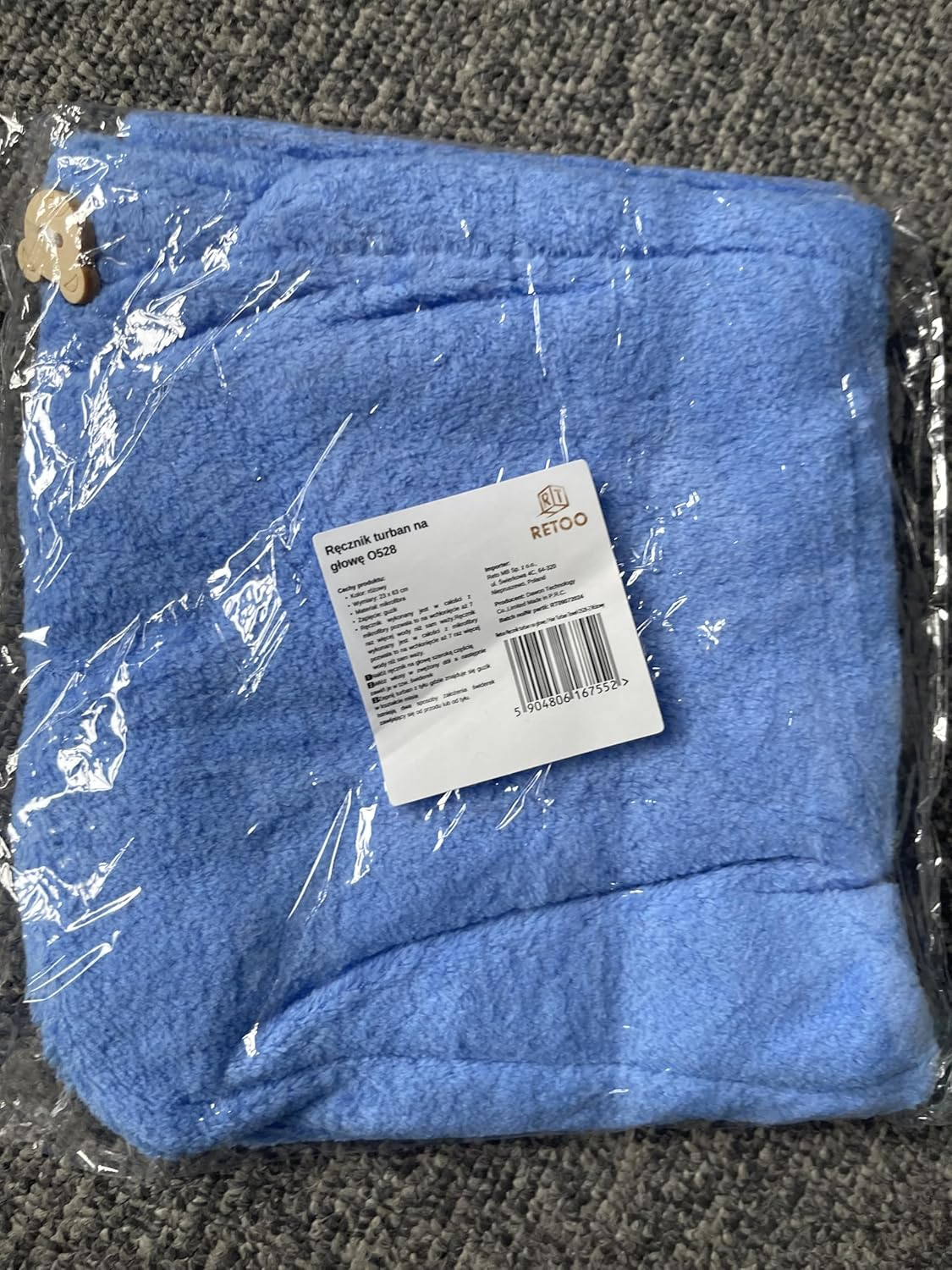 Retoo Hair Turban, Microfibre Towel Hair, Towel Turban, Microfibre Towel for Drying Hair, Head Scarf Towel for Long Hair, Quick-Drying Turban Towel 26 X 65 Cm, Blue image number 5