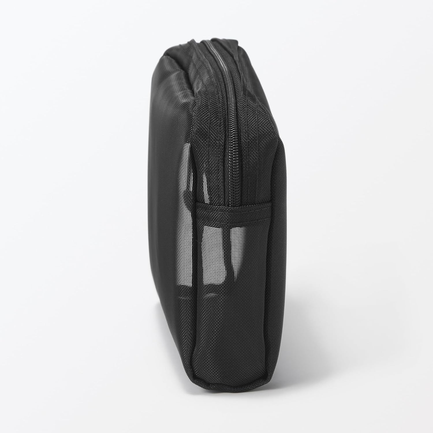 MUJI 84920851 Nylon Mesh Pouch, Approx. 7.3 X 1.6 X 4.7 Inches (18.5 X 4 X 12 Cm)