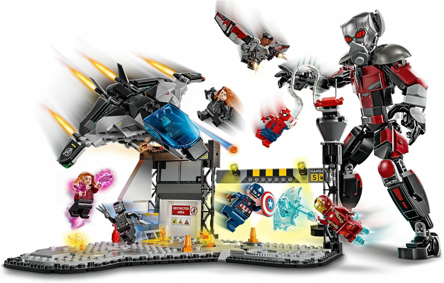 LEGO Marvel Captain America: Civil War Action Battle Building Toy for 10+ Year Old Boys & Girls, Super Hero Set with 8 Minifigures Incl. Iron Man, Spider-Man & Black Panther, Buildable Kids Toys 76314 image number 4