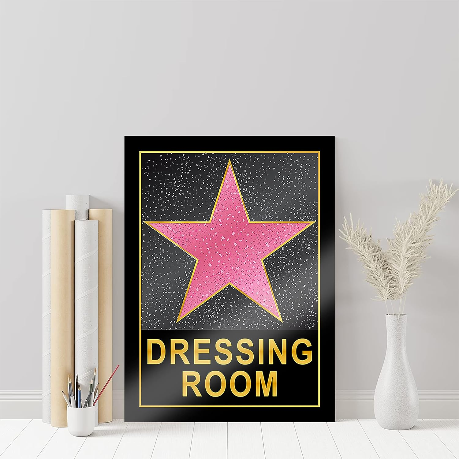 HK Studio Dressing Room Decor for Teen Girls 10" X 15" - Pink Star Y2K Room Decor Aesthetic image number 2